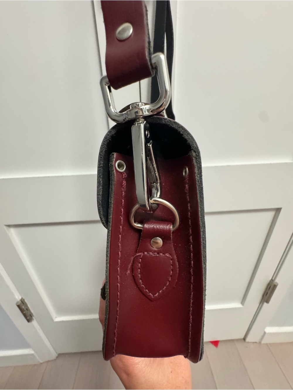 The Cambridge Satchel Company Oxblood Leather Mini Satchel - Picture 4 of 6